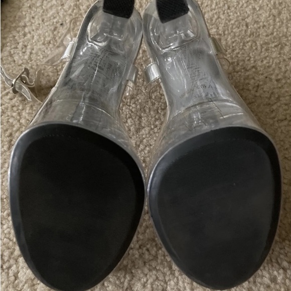 Ellie Clear Platform Ankle Strap Stiletto Heels Size 7 - Picture 5 of 5